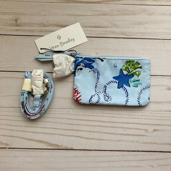 Vera Bradley Zip ID Case and Lanyard in Anchors Aweigh NWT - Picture 3 of 4